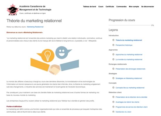 image contenu cours intro management ou gestion d'entreprise formation à distance